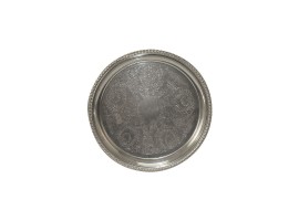 20 in Round Silver Serving Tray