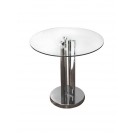 23" Round Glass End Table