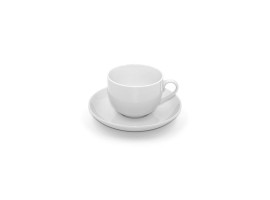 Castle White China Demitasse Cup w/ Saucer