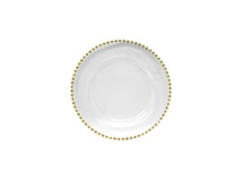Embassy Gold-Beaded Glass Charger
