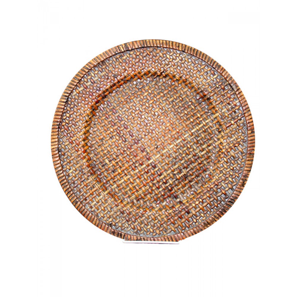 Fruitwood Woven Rattan Charger 13 in