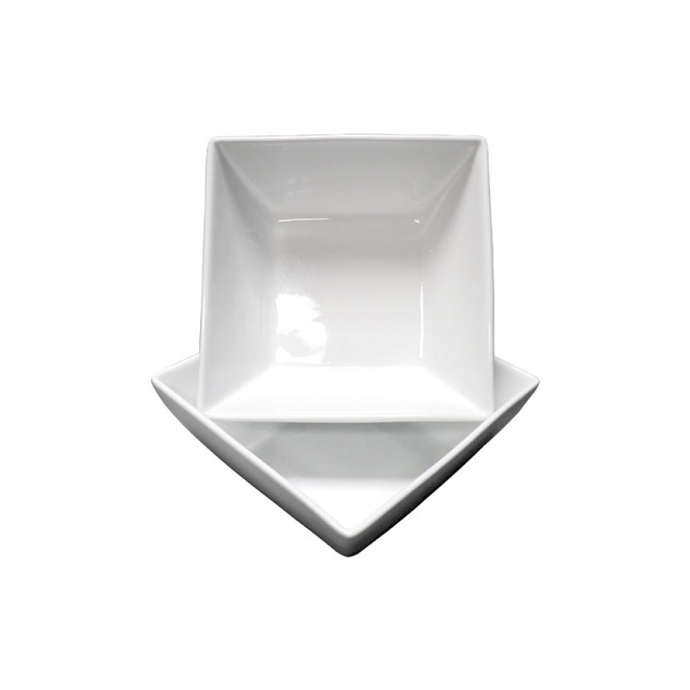 9 in White Square Serving Bowl